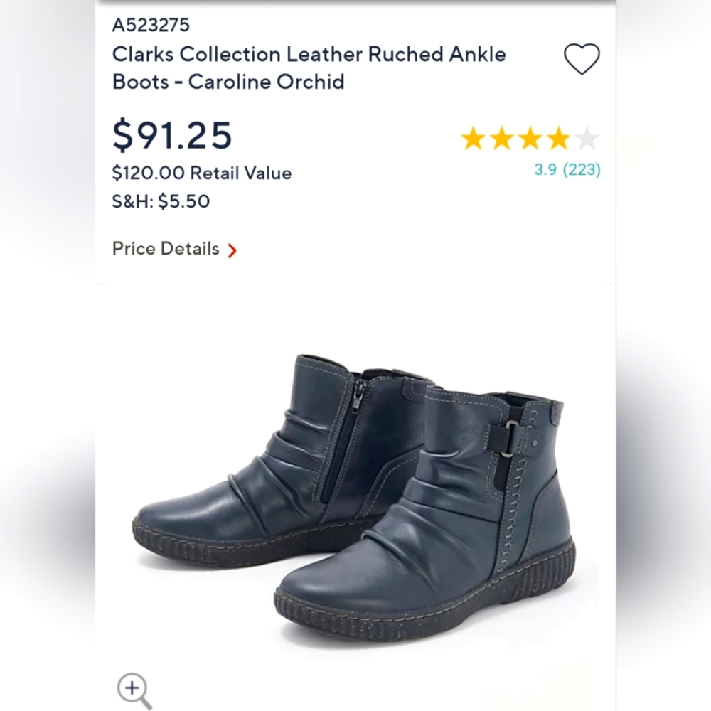 Brand New Clark's ankle boots